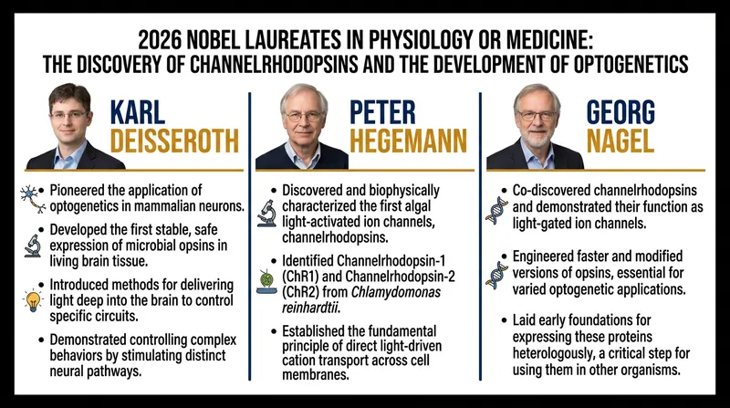 The 2026 Nobel Prize in Medicine recognizes the collaborative discoveries that built the field of optogenetics.