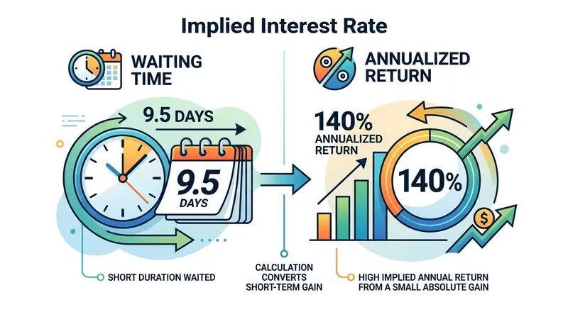 Waiting an extra 9.5 days to secure a 3.7 percent higher price equates to a massive 140 percent annualized return.