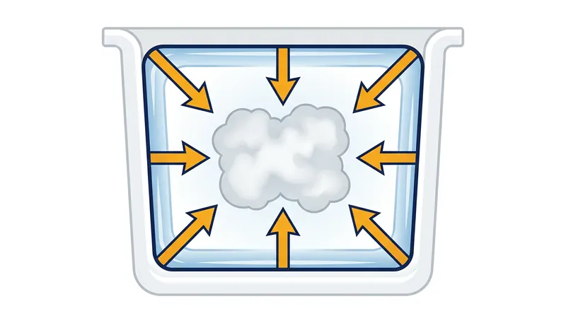 Standard silicone molds freeze water from all six sides simultaneously, trapping expelled gases in the center.