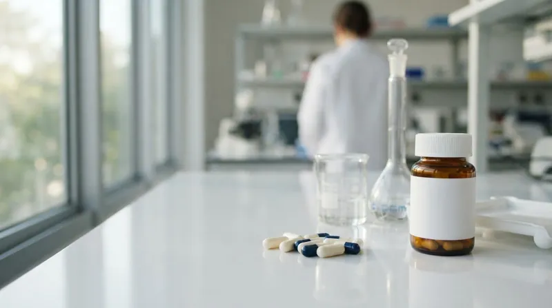 An oncologist sitting across from a patient in a bright, modern clinic, discussing a treatment plan.