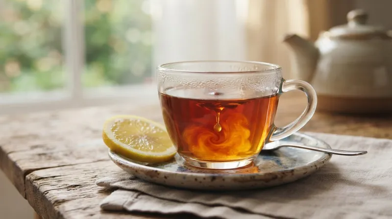 Illustration: The color of brewed tea is highly sensitive to the mineral content of the brewing water and any added ingredients.