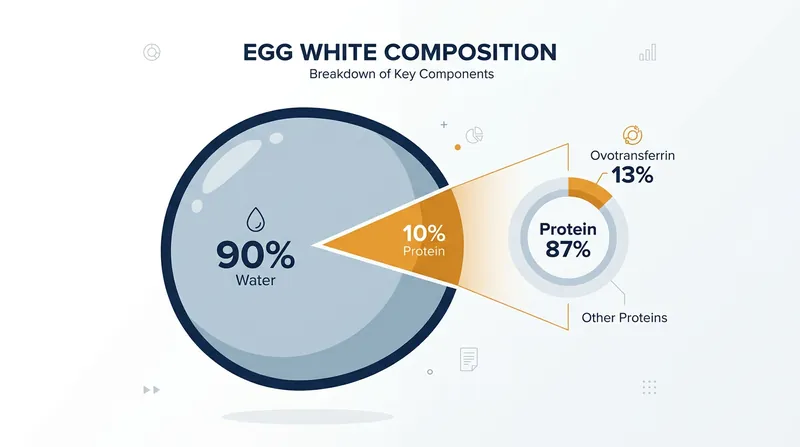 While egg whites are overwhelmingly water, the trace proteins dictate their structural behavior.