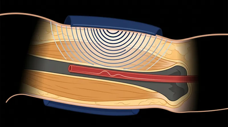 A narrow bladder creates a shallow pressure gradient that dissipates before reaching the brachial artery.