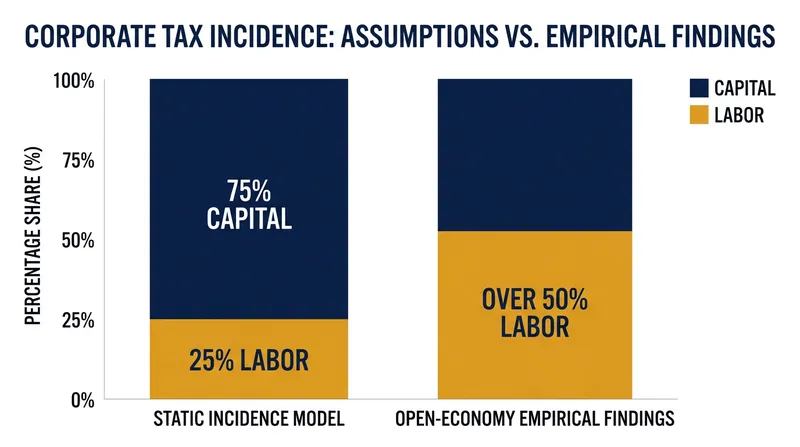Static models significantly underestimate the share of the corporate tax burden borne by workers.