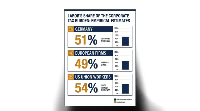 Empirical studies consistently show labor bearing roughly half of the corporate tax burden.