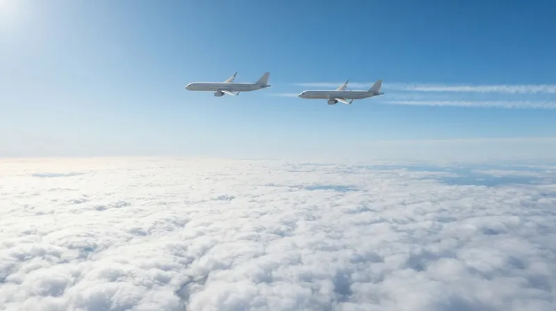 Illustration: Visual interception is a standard practice for identifying unknown aircraft that legally decline to transmit transponder codes in international airspace.