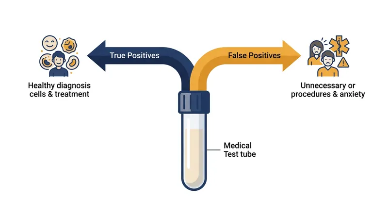 Adjusting a diagnostic threshold always forces a trade-off between catching true cases and flagging false positives.