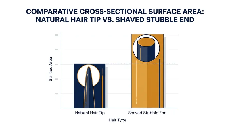 A blunt cut exposes up to 25 times more surface area to the touch than a natural taper.