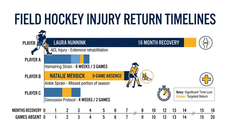 Key injury return timelines across global field hockey this week.