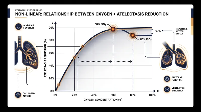Lowering the inspired oxygen concentration by just 20 percent preserves enough nitrogen to prevent nearly 90 percent of structural collapse.