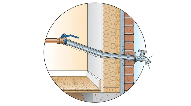 Frost-free sillcocks prevent exterior freezing by placing the shut-off valve inside the heated envelope of the home.