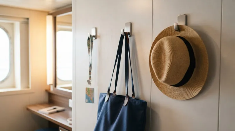 Illustration: Frequent cruisers rely on neodymium magnets to maximize the notoriously tight storage space in standard staterooms.