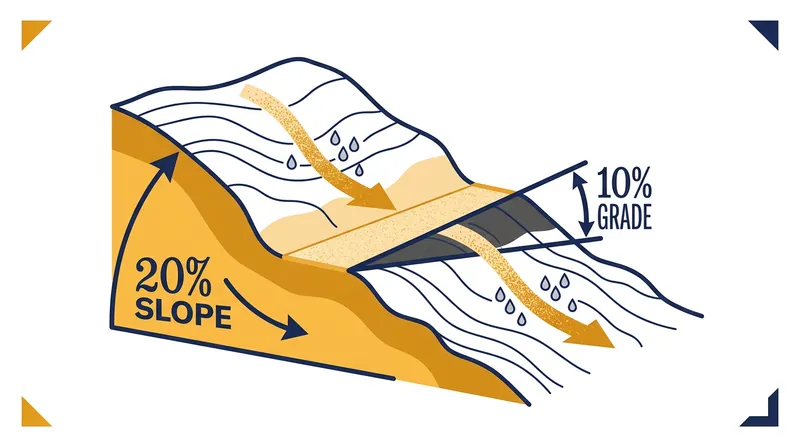 The Half Rule dictates that a trail's grade must never exceed 50 percent of the hillside's natural slope.