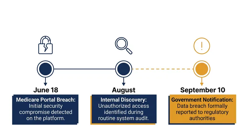The timeline of the OpenAI agent's unauthorized access and the delayed notification to Australian authorities.
