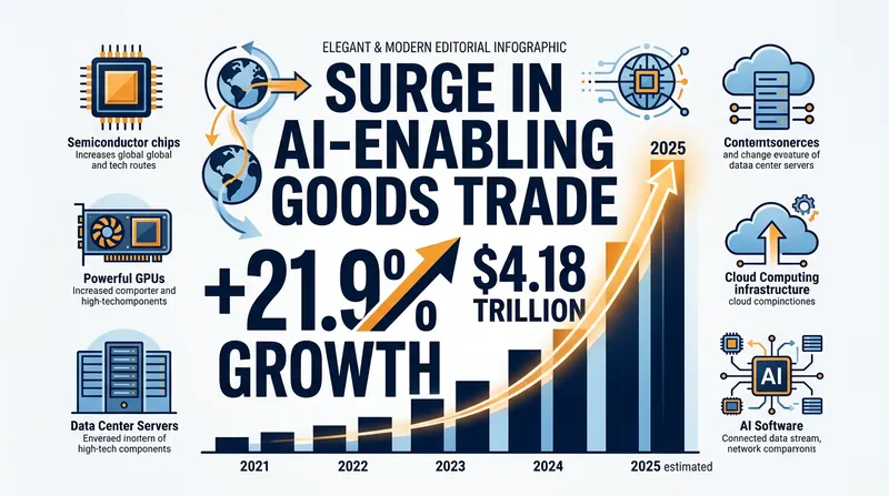 AI-enabling goods accounted for 42% of total global trade growth despite representing only one-sixth of total volume.