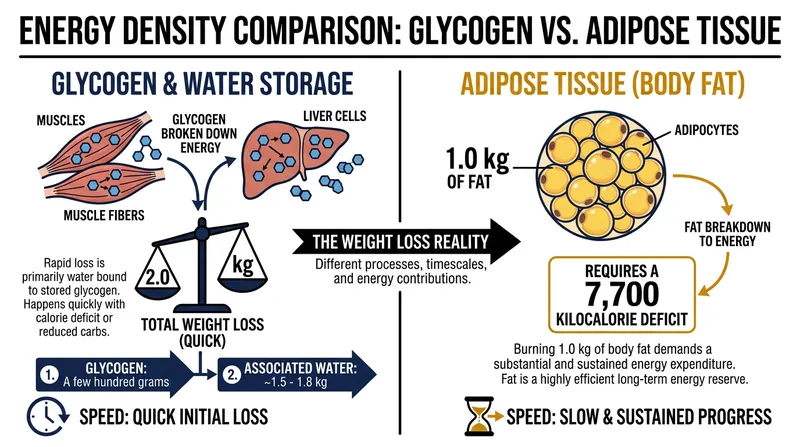 Because fat is incredibly energy-dense, it burns much more slowly than carbohydrate stores.