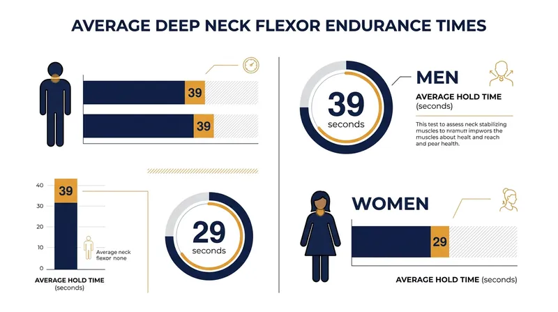 Average endurance times for a properly aligned, deep-flexor-supported head lift.