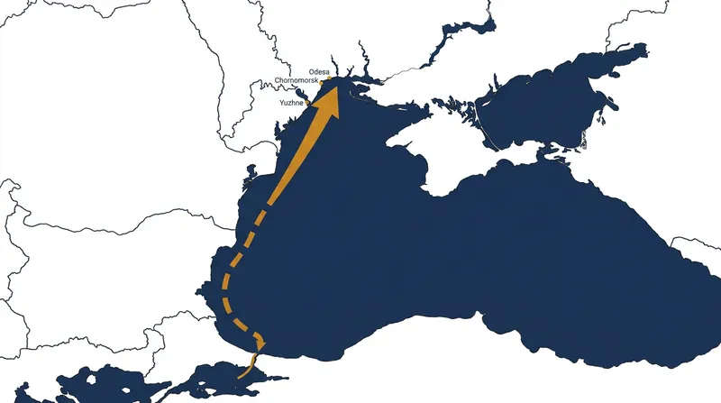 Ukraine's unilateral maritime corridor routes vessels close to the territorial waters of NATO members Romania and Bulgaria.