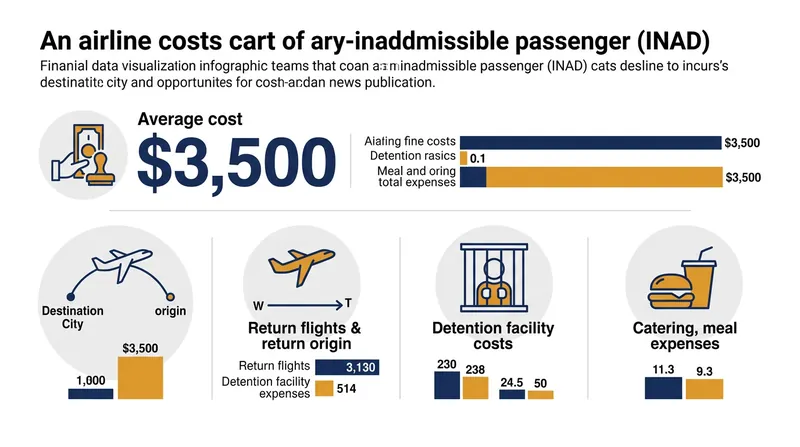 The average financial burden an airline faces when a passenger is denied entry at their destination.