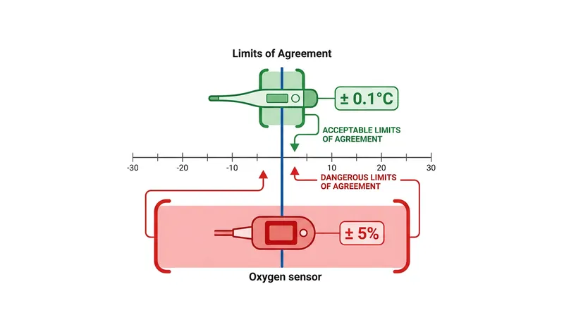 Statistics calculate the limits of agreement, but clinical context determines whether those limits are safe for patient care.