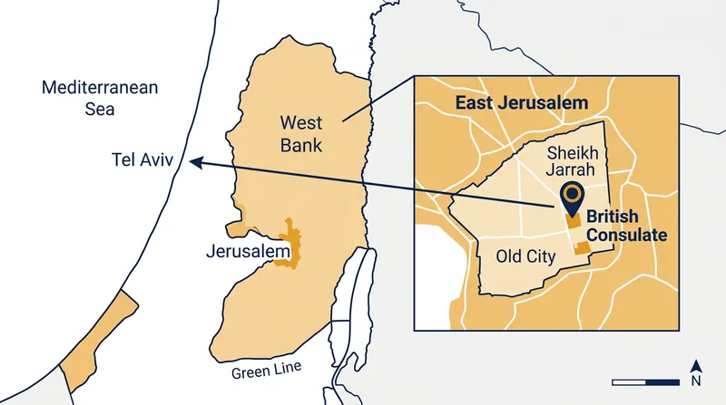 The British Consulate in Sheikh Jarrah has historically managed London's relations with Palestinians in East Jerusalem, the West Bank, and Gaza.
