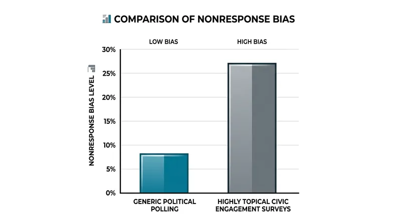 Bias materializes only when the survey topic directly influences a person's willingness to participate.