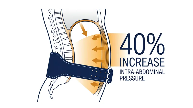 How a lifting belt amplifies intra-abdominal pressure during a braced Valsalva maneuver.
