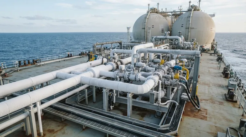Illustration: Onboard manifolds route the continuous flow of boil-off gas to the ship's engines or combustion units.