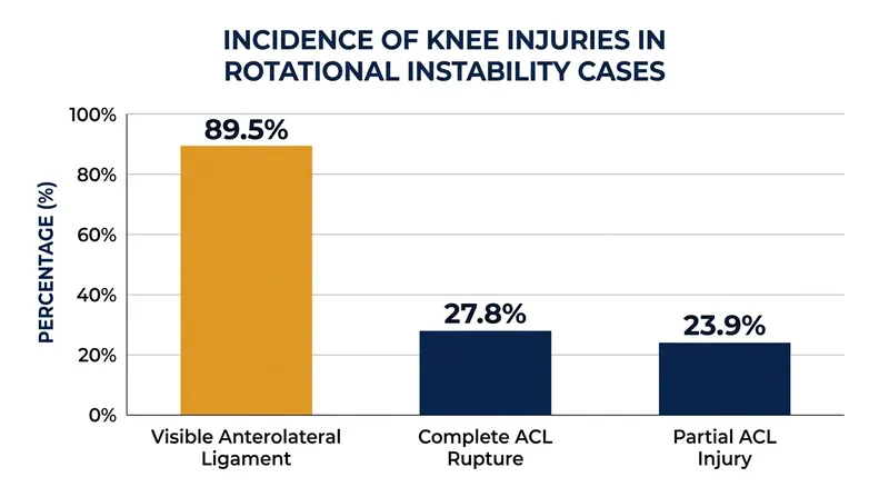 Rotational instability frequently results in cascading multi-ligament trauma rather than isolated tears.