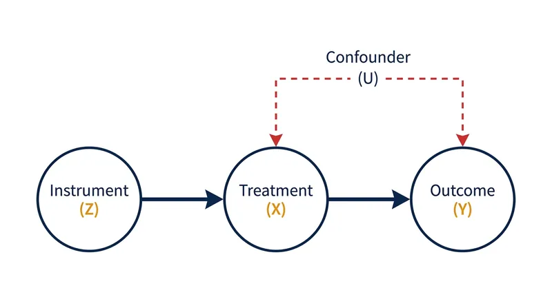 A valid instrument acts as a natural shock, influencing the treatment without directly affecting the outcome.