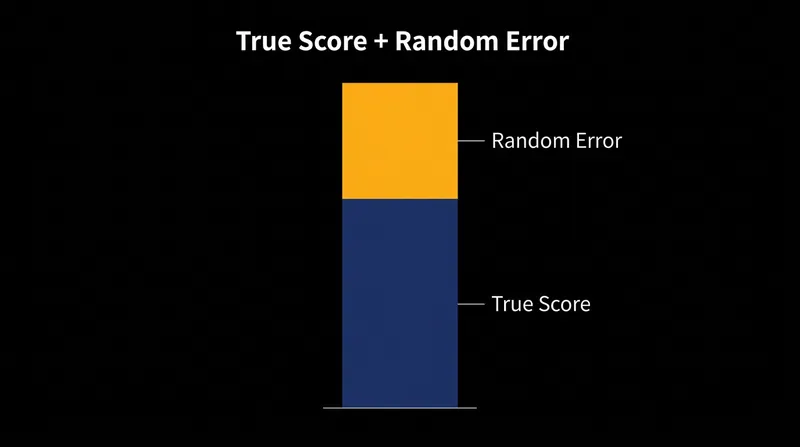 An extreme measurement is rarely pure signal; it is usually a high true score amplified by transient random error.