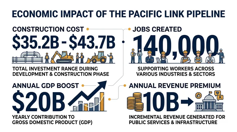 The project is projected to generate massive economic returns, though it carries a construction cost of up to $43.7 billion.