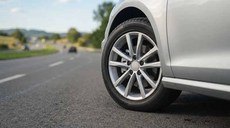 Illustration: Installing aftermarket tires with a larger diameter than the factory specification will cause a vehicle's speedometer to under-read.