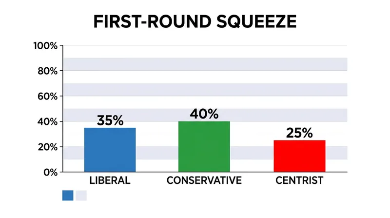 Centrist candidates often face immediate elimination under instant-runoff rules due to a lack of first-choice support.