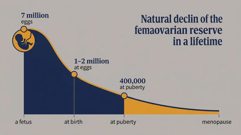 A woman's follicle pool naturally depletes over her lifetime, a process that AMH levels track directly.