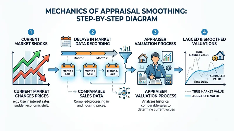 Because appraisers rely on historical comparable sales, private valuations inherently look backward.