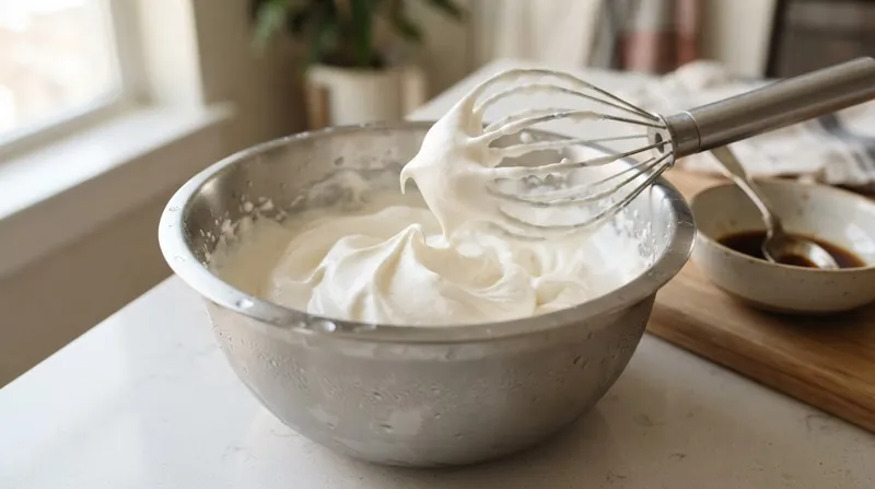 Illustration: Chilling the mixing bowl and whisk creates a cold sink that absorbs the friction generated by mechanical agitation.
