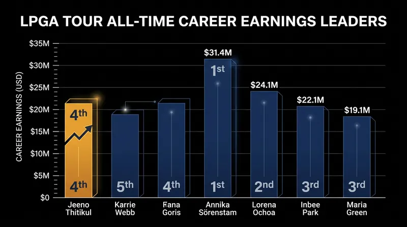 Thitikul became just the sixth player in LPGA Tour history to surpass $20 million in career earnings.