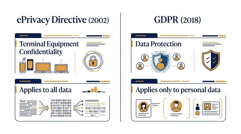 The ePrivacy Directive regulates access to the device, while the GDPR regulates the processing of personal data.