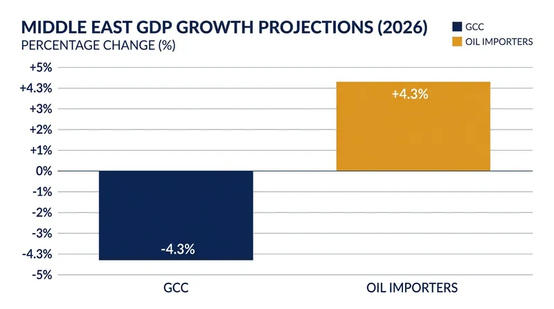 The World Bank projects a stark divergence between contracting Gulf energy exporters and resilient regional oil importers in 2026.