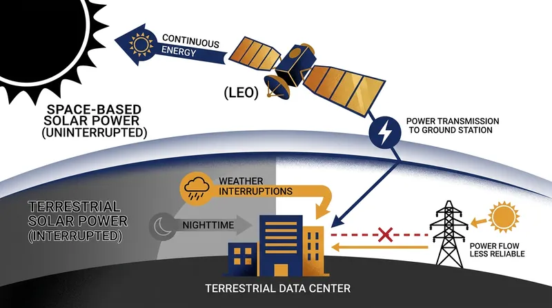 Satellites in sun-synchronous orbits can generate up to eight times more solar power than ground-based installations.