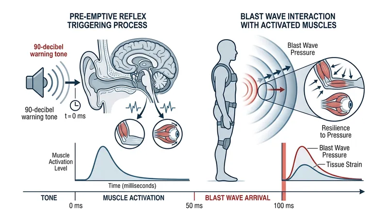 Engineers have proposed using warning tones to trigger the reflex early, though the muscle's rapid fatigue limits this approach.