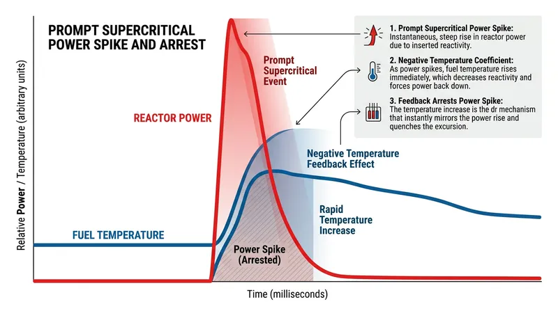 The negative temperature coefficient instantly chokes off a runaway power spike.