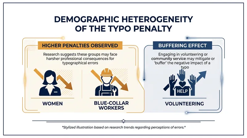 The cognitive penalty for spelling errors is applied unequally across different demographic groups.