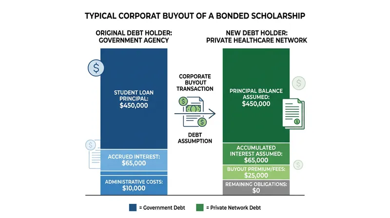 Corporate buyouts offer one of the few viable exit strategies for bonded graduates in high-demand fields.