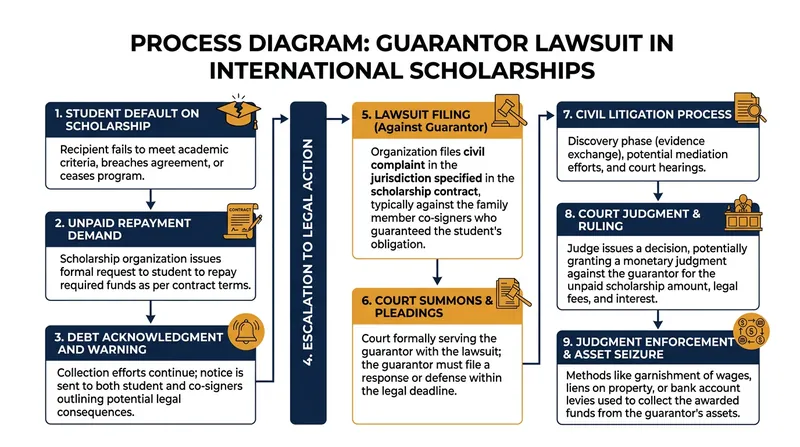 Guarantor clauses shift the financial risk of default entirely onto the student's family.
