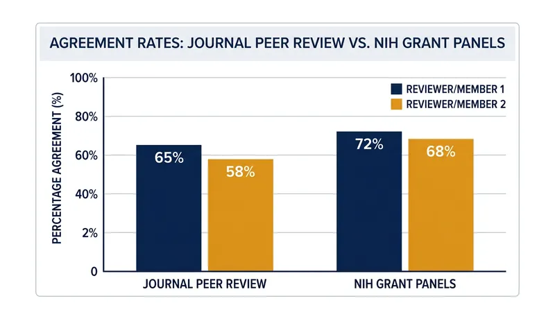 Low inter-rater reliability persists across both journal submissions and federal grant evaluations.