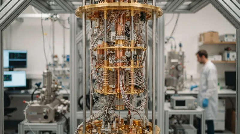 Illustration: Classical control hardware must read the error syndrome and calculate corrections faster than the physical qubits can decohere.