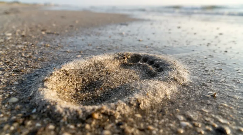 Illustration: At the microscopic level, the gaps between individual sand grains form a highly efficient capillary network.