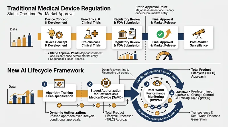 The new regulatory framework replaces one-time approvals with continuous post-market surveillance.